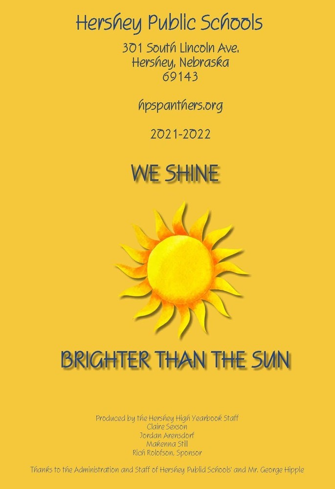  The Hershey High 2021-22 Yearbook, "We Shine Brighter Than the Sun" 