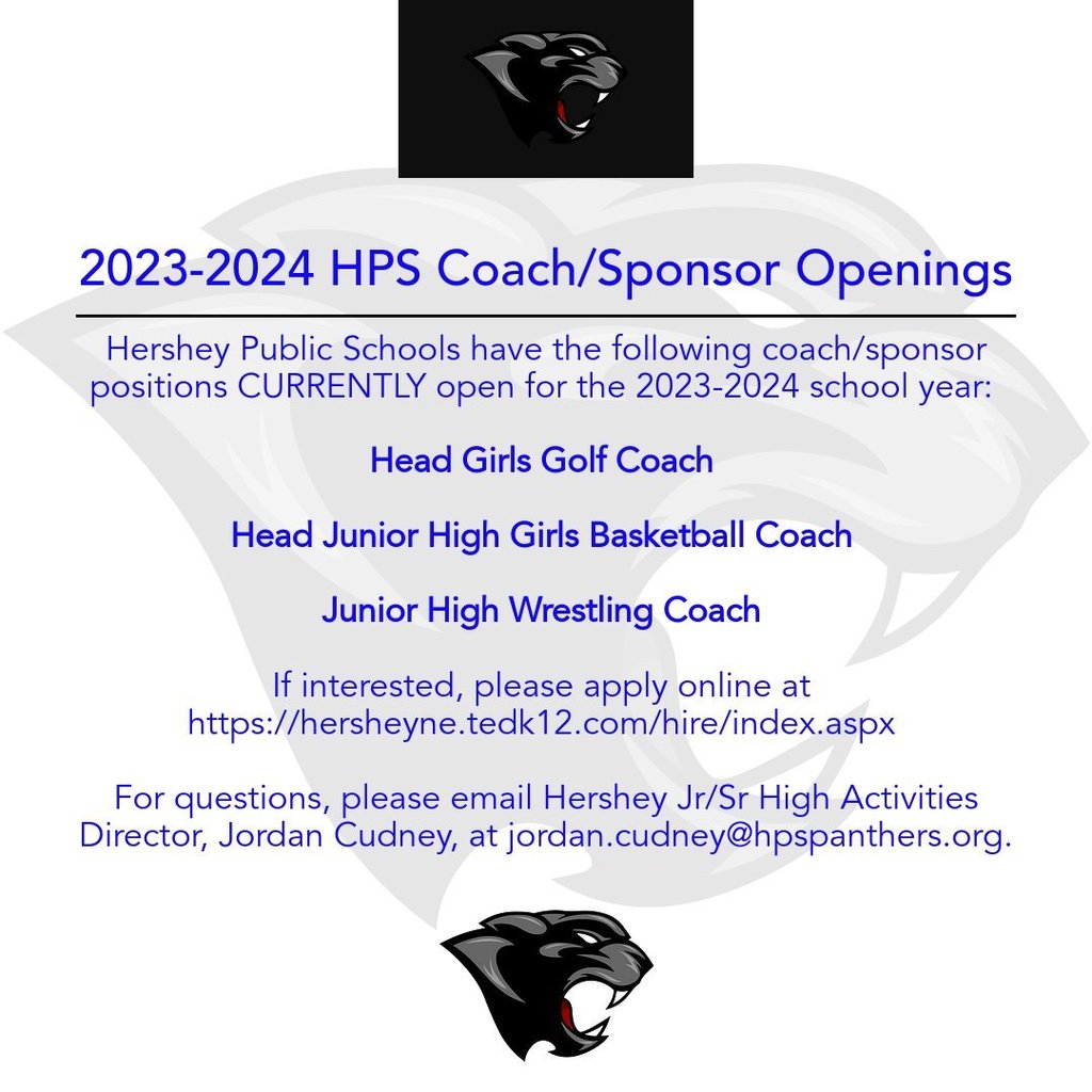 Coach/Sponsor Openings